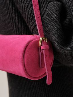 Замшевая сумка Tube DBR 31343 розовый тюльпан фото 10