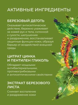 Жидкое мыло для рук антибактериальное Дегтярное - Siberina фото 4