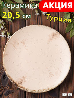 ТАРЕЛКА ДЕСЕРТНАЯ TERRA 20,5СМ БЕЗ УПАК.