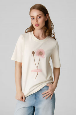 Арт. 31159 Футболка женская 44-52 (5 шт) Цвет:молочный