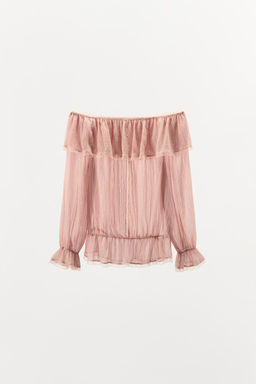 COLD SHOULDER BIB SHIRT - Zara фото 5