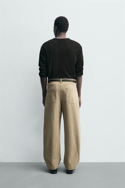 PANTAL?N STRAIGHT FIT LAVADO / Beige - Zara фото 3