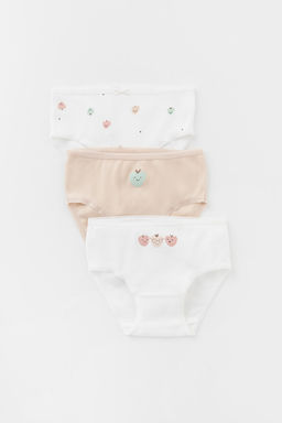 К 1909-3уп/бежевый,сахар,яблочки, трусы/ уп