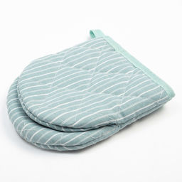 Кухонный набор Полосы фартук 60х70см, прихватка 20х20см, варежка 12х15см, цвет зеленый, 50%п/э, 50%хл - Доляна фото 6