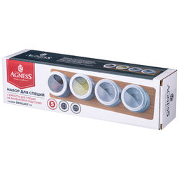 НАБОР ДЛЯ СПЕЦИЙ AGNESS 4 ПР. НА ПОДСТАВКЕ, 30Х8,5Х7СМ  фото 2