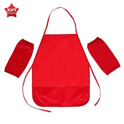 Цена за 2 шт. Фартук для труда + нарукавники, 490×390/250×160 мм, размер S (рост 116-146), Calligrata, «Стандарт», красный