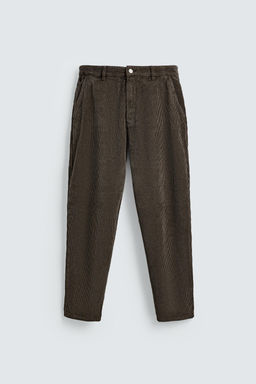CARROT FIT CORDUROY TROUSERS - Zara фото 18