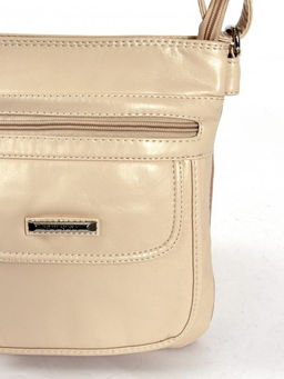 Сумка женская искусственная кожа Guecca-RY 7016, 1отд+карм/пер, плечевой ремень, светло-бежевый SALE 261718 - Adelia фото 9