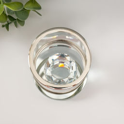 Подсвечник стекло на 1 свечу "Стаканчик на кристалле" прозрачный 11х7х7 см