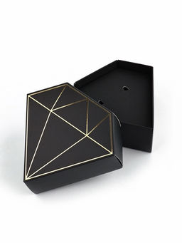 Цена за 5 шт. Коробка подарочная под бижутерию «Чёрная, тиснение», 10×9×3.5 см