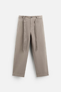 TEXTURED TROUSERS WITH BELT - Zara фото 25