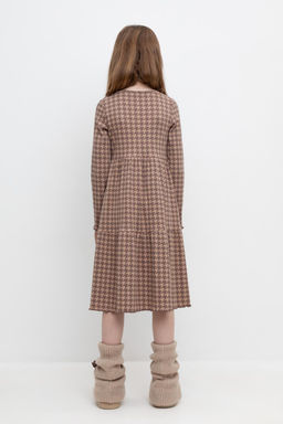 Crockid _ КР 5893/беж,гусиная лапка к509 платье для дев  фото 3