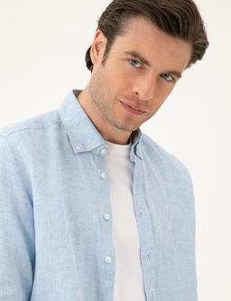 Mavi Regular Fit %100 Keten G_mlek