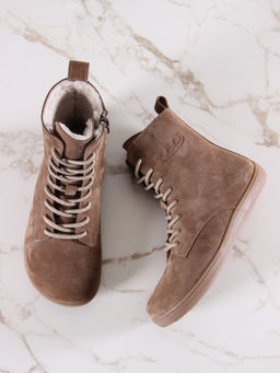 Босоногие ботинки EDART 351.NATAbr.Серо-коричневая замша/байка фото 2