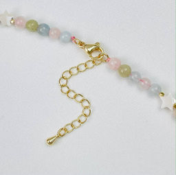 Бусы детские из Берилла микс и Перламутра 35 см +