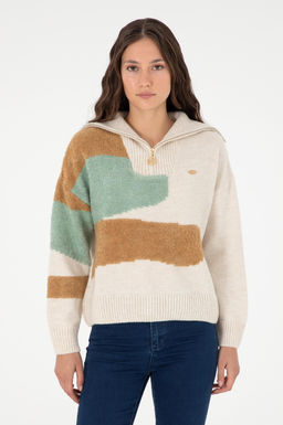 Женский кремовый свитер Неожиданная скидка в корзине - U.s. polo assn фото 8