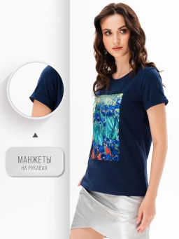 Футболка с шёлковой вставкой FSK056 - Sahar art lab фото 19