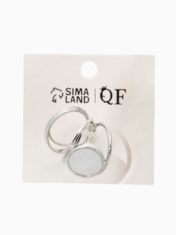 Набор колец 3 шт "Новый стиль" линии, размер МИКС, цвет белый в серебре