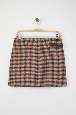 Limited Edition Kahverengi Mavi Ekoseli Kase Etek TWOAW26ET00059 - Trendyolmilla фото 5