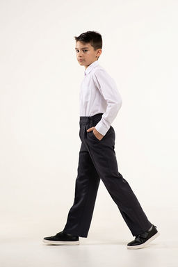 Серые школьные брюки для мальчика Инфанта, модель 0905/5 фото 3