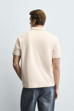 REGULAR FIT TEXTURED POLO SHIRT - Zara фото 13