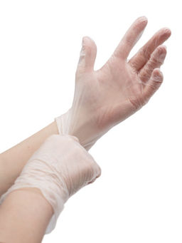 Перчатки виниловые PROTECT S, 100шт