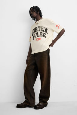 WASHED PRINT T-SHIRT - Zara фото 6