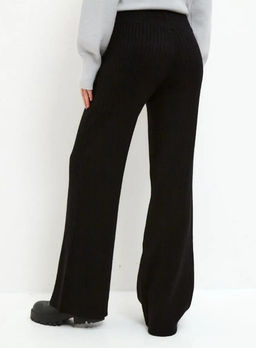 K13198 Брюки палаццо (вязаный трикотаж) ЧЕРНЫЙ