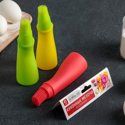 Кисть с резервуаром для масла Доляна Самуи?, силикон, 13?4,5?4,5 см, цвет МИКС фото 4