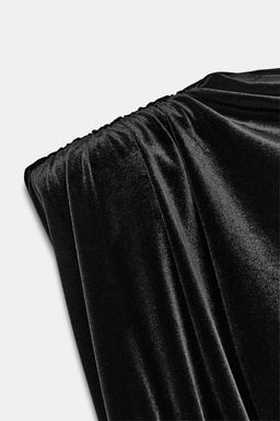 SHORT VELVET DRESS WITH SHOULDER PADS - Zara фото 9