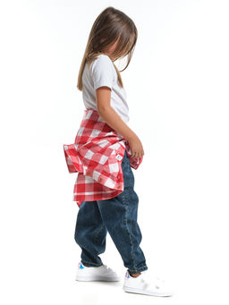 Рубашка в клетку UD 8043 красная клетка - Mini maxi фото 8