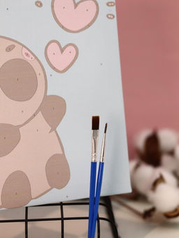 Картина по номерам на подрамнике Draw Me! Capybara in love, (20*20 см)