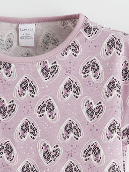 Bisiklet Yaka K?z ?ocuk ?ortlu Pijama Tak?m?