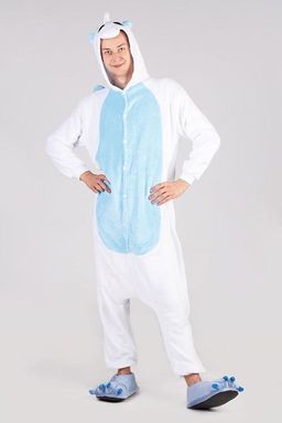 Пижама кигуруми голубой Единорог с крыльями