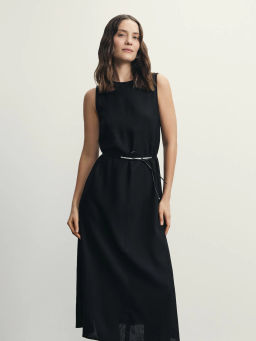 Платье миди изо льна / Zarina  фото 2