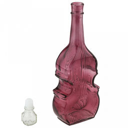 Графин-штоф стеклянный Скрипка 0,75л, 12,5х6,5х34см, малина (Россия) - Домашняя мода фото 2