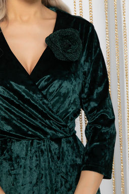 Платье Зимняя роза (зеленое) П12193-35 - Lt collection фото 3