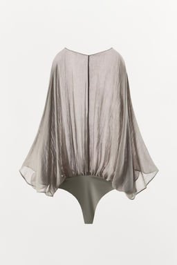 BODY FLUIDO SEMITRANSPARENTE / Gris medio - Zara фото 7