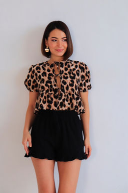 Martichelli Топ на завязках с анималистичным принтом  фото 4