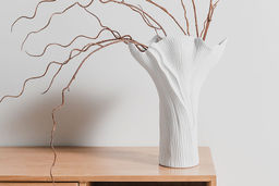 Ваза для цветов, 34 см, декоративная, фарфор P, белая, матовая, Факел, Diana - Home & Style фото 4