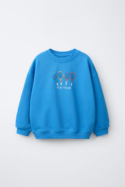 SUDADERA BORDADO TENIS / Azul?n - Zara фото 2