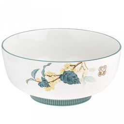 "Жасмин чарующий 3D" Салатник фарфоровый 1,7л, д20х9,2см, с деколью, отводка (Китай)