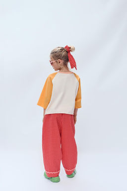2-14 A?OS/ CAMISETA MANGA RANGL?N CONTRASTE LIMITED EDITION / Calabaza - Zara фото 9