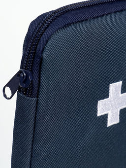 Косметичка-аптечка походная на молнии, с отделами, на подкладке, тёмно-синяя