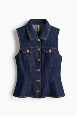 Chaleco denim con peplum