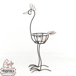 Цветочница Птица большая 95-002-BG - Фабрика интерьерной ковки фото 2