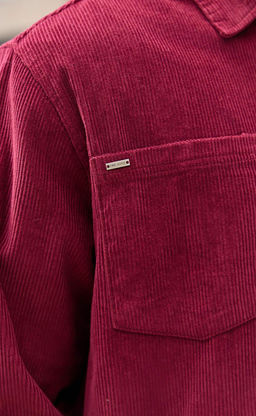 Рубашка вельвет F221-0470 bordo - Fine joyce фото 3