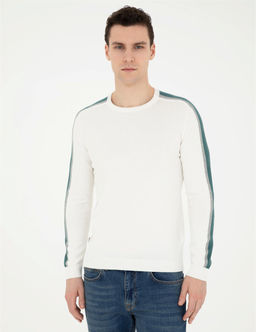 Ekru Slim Fit Bisiklet Yaka Triko Kazak - Pierre cardin фото 3