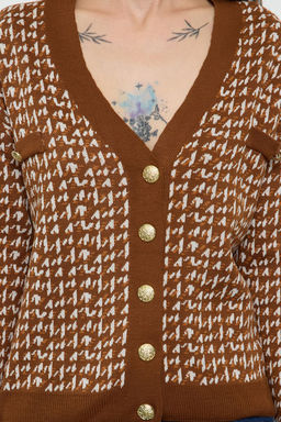 Kahverengi Genis Kal?p Triko H?rka TWOAW22HI0268