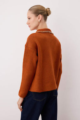 Koyu Antrasit Incili Genis Kal?p Triko H?rka TWOAW26HI00160 - Trendyolmilla фото 9